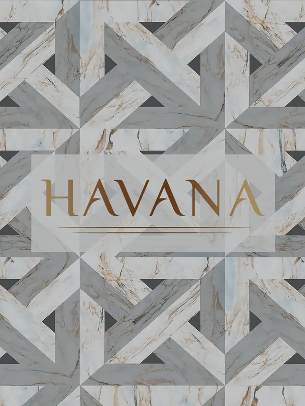 Havana duvar kağıdı koleksiyonu kapağı - geometrik mermer parke desenli duvar kağıdı | Şahinler Dekor Kocaeli